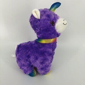Good Stuff Llama Plush Toy 14 inches Super Soft Purple Rainbow Collar 0+ Years